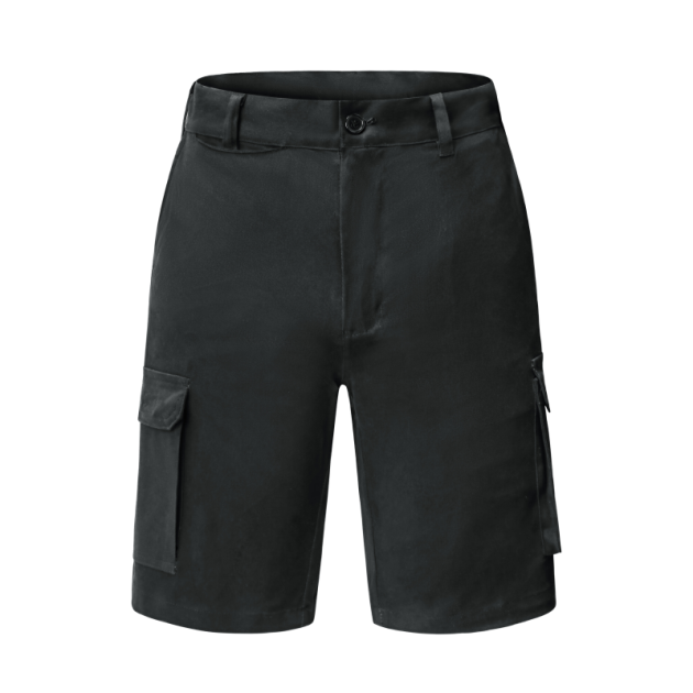 Ladies 98%Cotton 2%Spandex Black Cargo Shorts